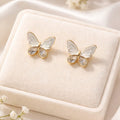 Luxury Crystal Butterfly Stud Earrings for Women