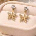Luxury Crystal Butterfly Drop Earrings for Women