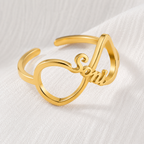 Personalized Heart Name Ring