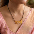 Personalized Couple Name Mangalsutra with Romantic Silhouette