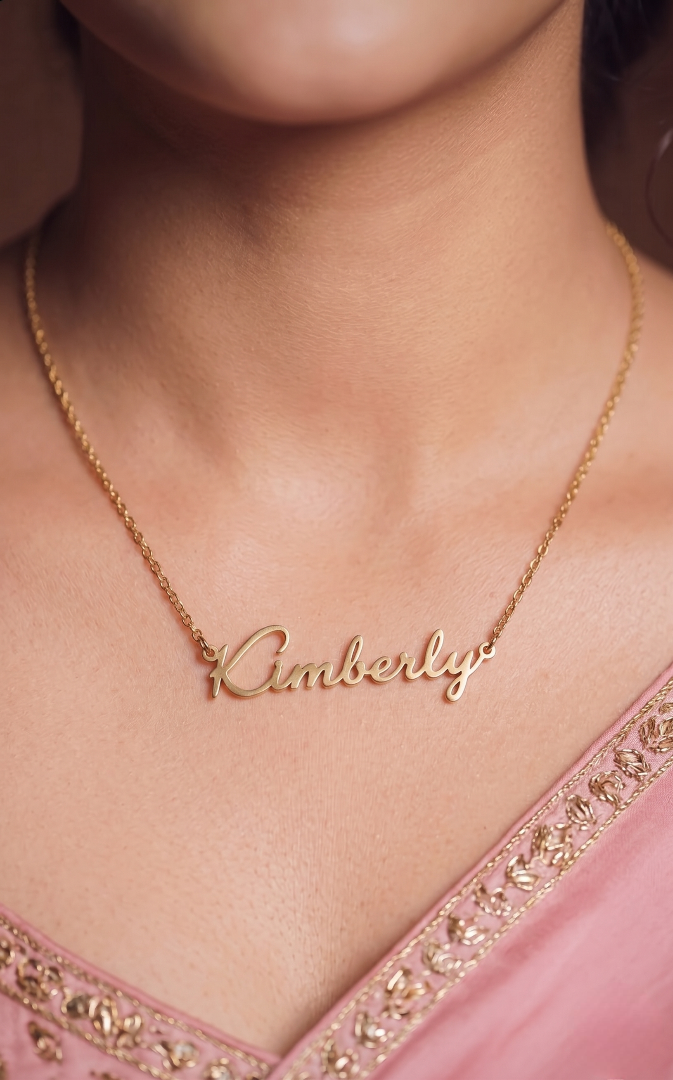 Personalized Elegant Script Name Necklace