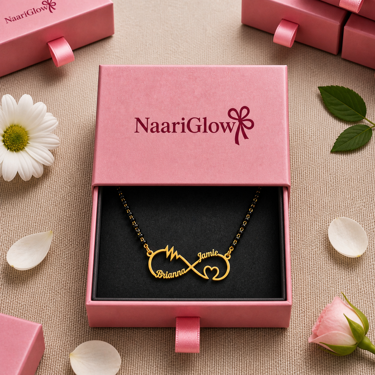 Personalized Infinity Heart Mangalsutra