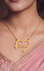 Personalized Heart Frame Name Necklace