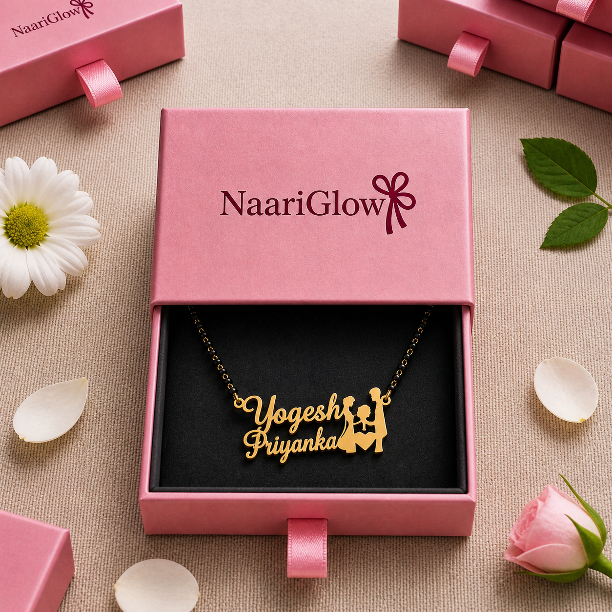 Personalized Couple Silhouette Mangalsutra