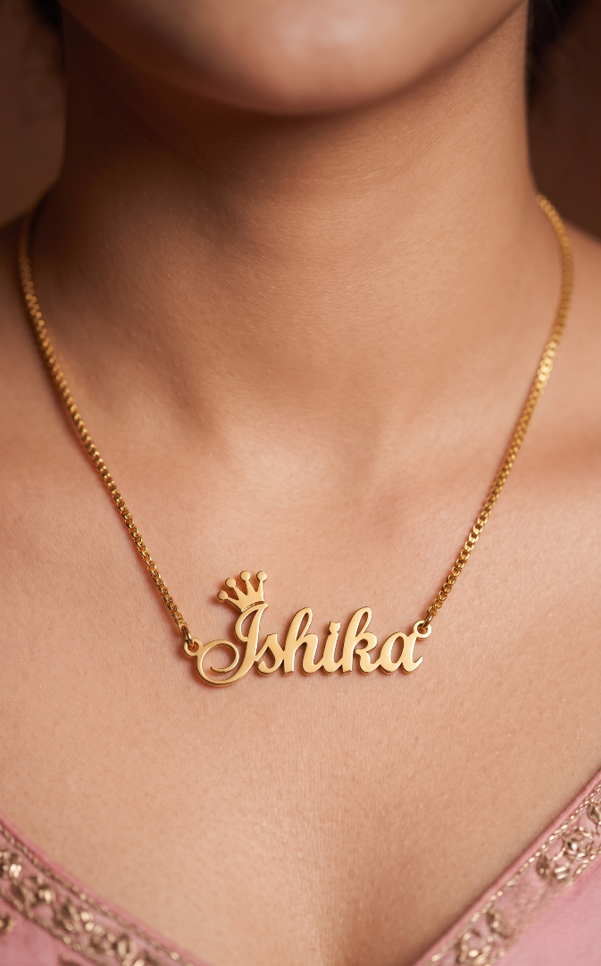 Personalized Crown Name Necklace