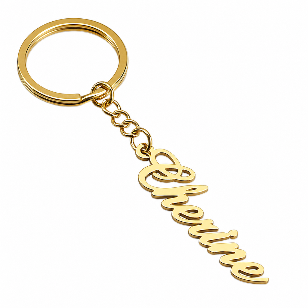 Personalized Signature Name Keychain