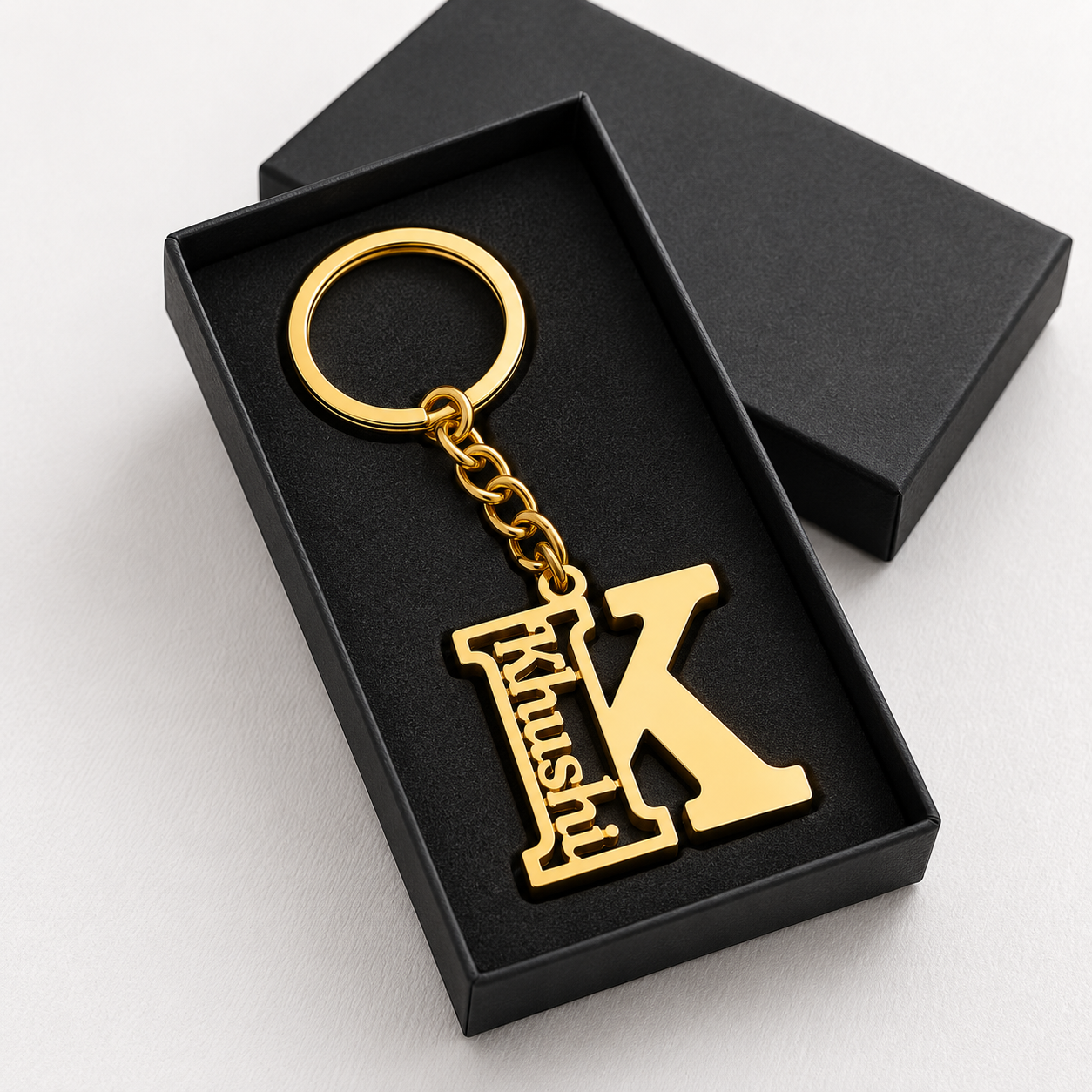 Personalized Initial Letter Keychain