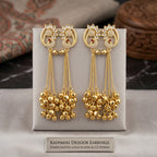 Peacock Bloom Kashmiri Ghungroo Dangler Earrings