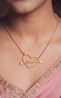 Personalized Heart Arrow Name Necklace