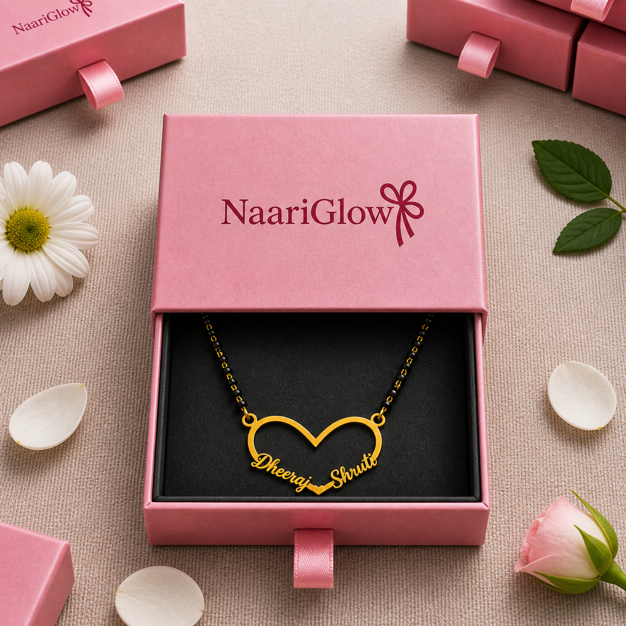 Personalized Heart Couple Mangalsutra