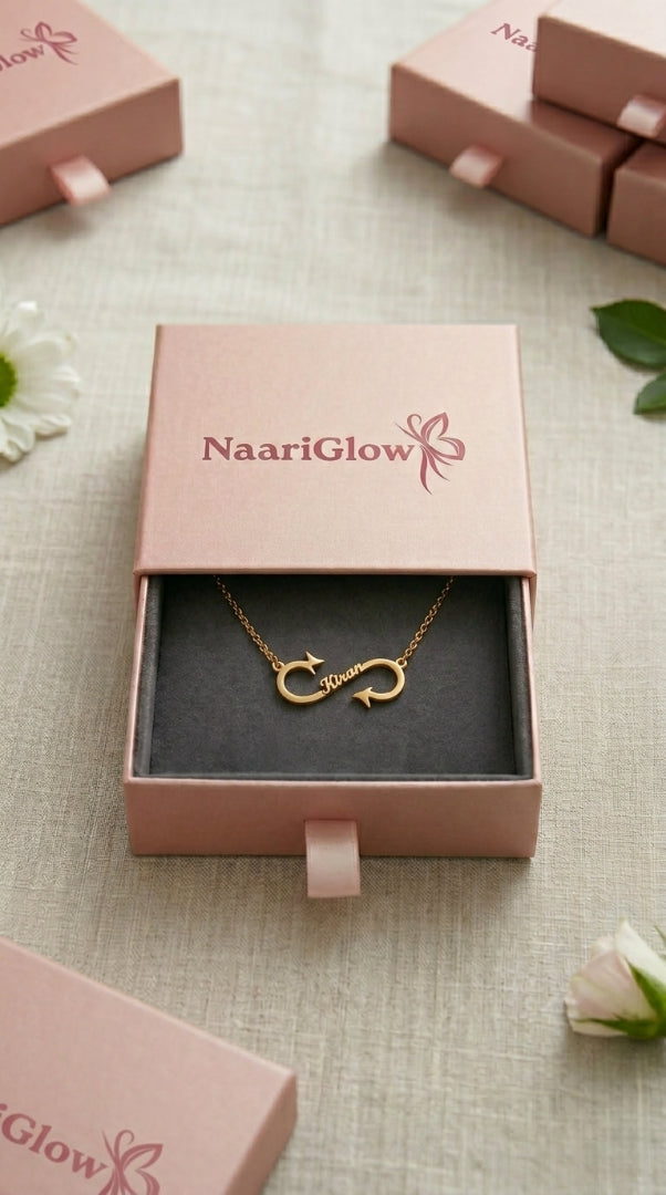 Personalized Infinity Arrow Name Necklace