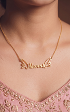 Personalized Angel Wings Name Necklace