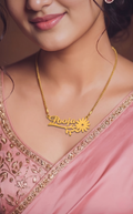 Personalized Floral Name Necklace