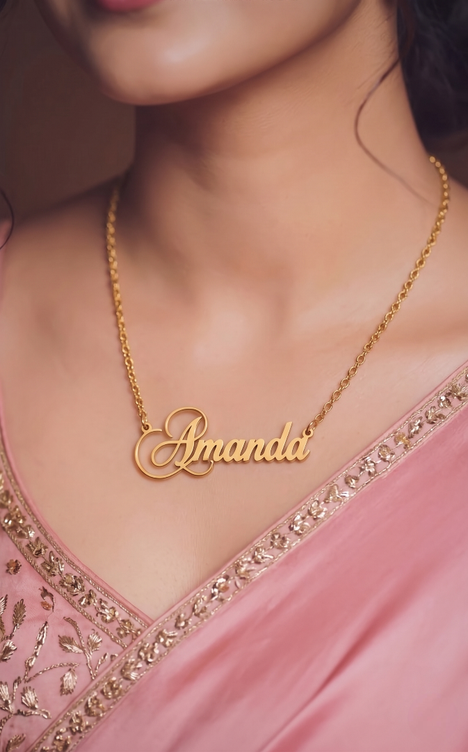 Personalized Elegant Script Name Necklace