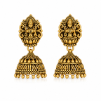 Lakshmiji Antique Gold Jhumka Earrings