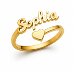 Personalized Heart Name Ring