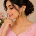 Lakshmiji Antique Gold Jhumka Earrings