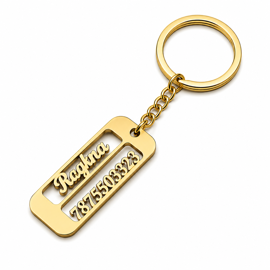 Personalized Name & Number Keychain
