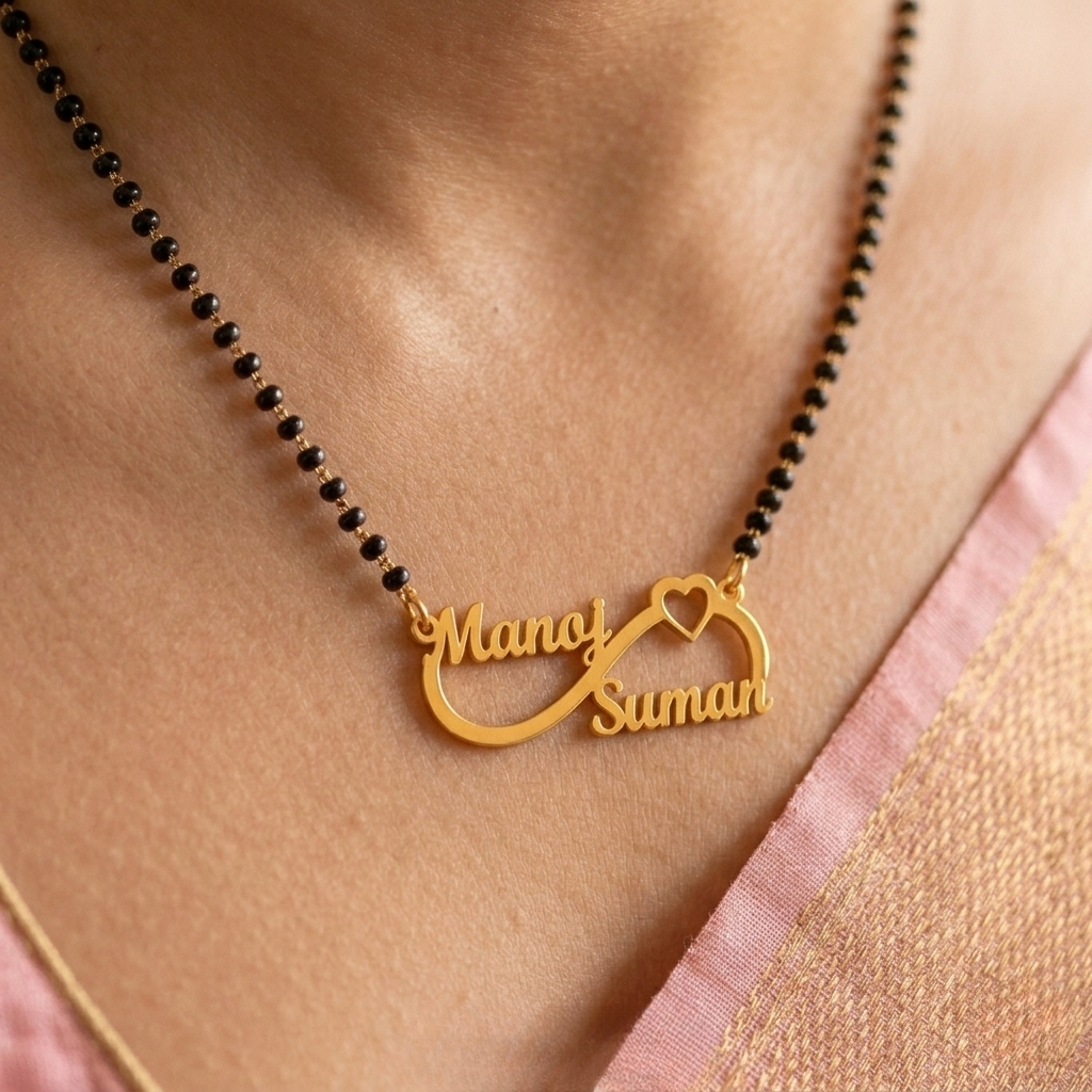 Personalized Infinity Heart Couple Mangalsutra