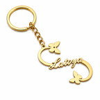 Personalized Butterfly Name Keychain