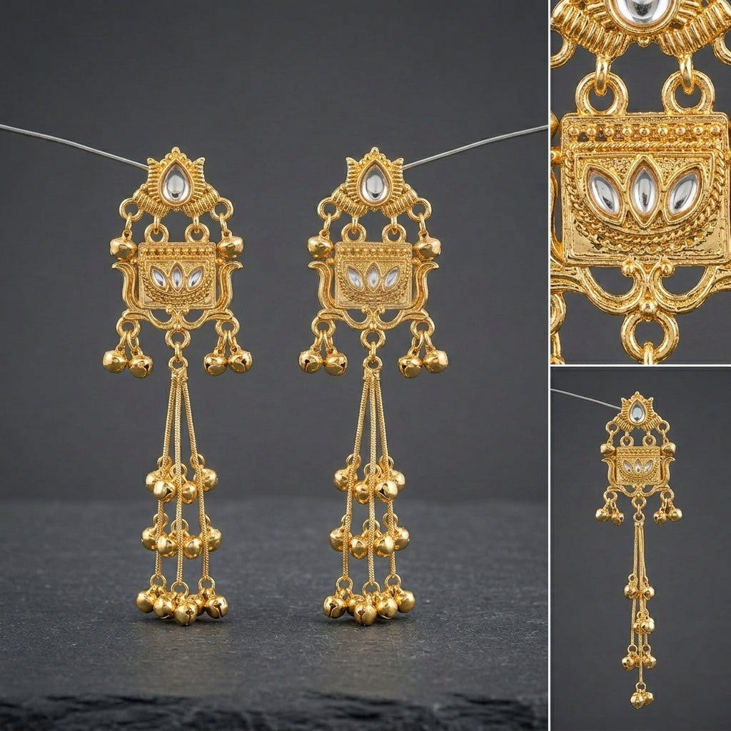 Noor Mahal Kashmiri Ghungroo Dangler Earrings
