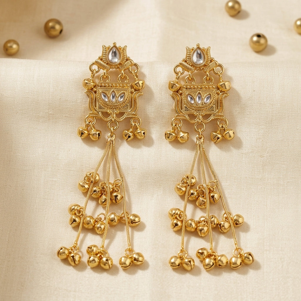 Noor Mahal Kashmiri Ghungroo Dangler Earrings