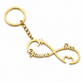 Personalized Heartbeat Infinity Keychain