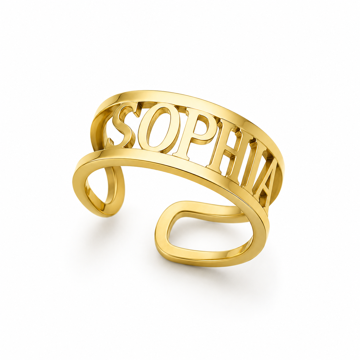 Personalized Name Open Ring