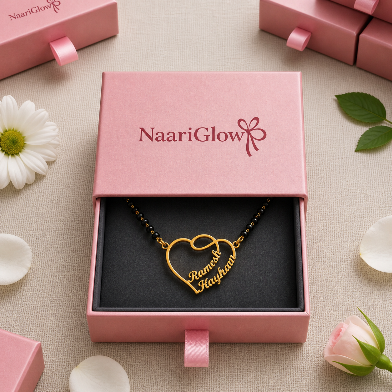 Personalized Infinity Heart Name Mangalsutra