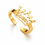 Personalized Crown Name Ring