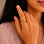 Personalized Crown Name Ring