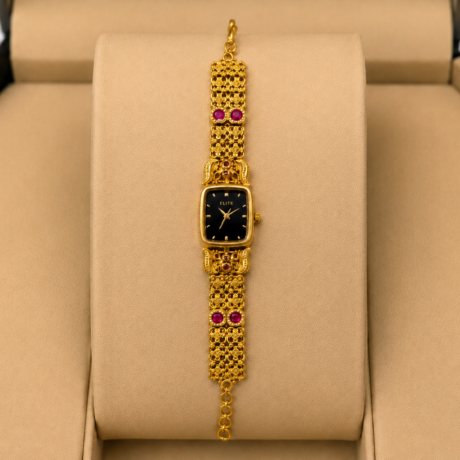 Gold-Tone Traditional Bracelet Watch For Women and Girls