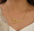 Custom Crown Name Necklace (Gold Finish)