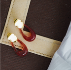 Luxury Marble Resin Drop Earrings for Women