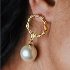 Luxury Geometric Pearl Drop Earrings for Women