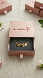 Personalized Floral Name Necklace