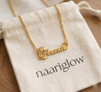 Custom Crown Name Necklace (Gold Finish)